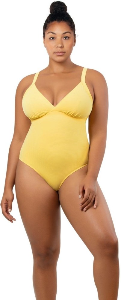 Mustard yellow 2024 swimsuit plus size