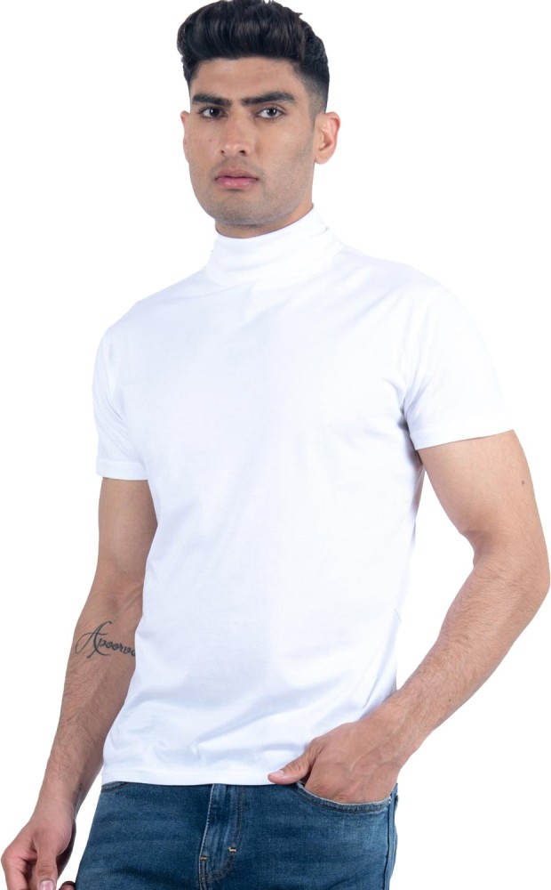 White t shirt on sale turtleneck