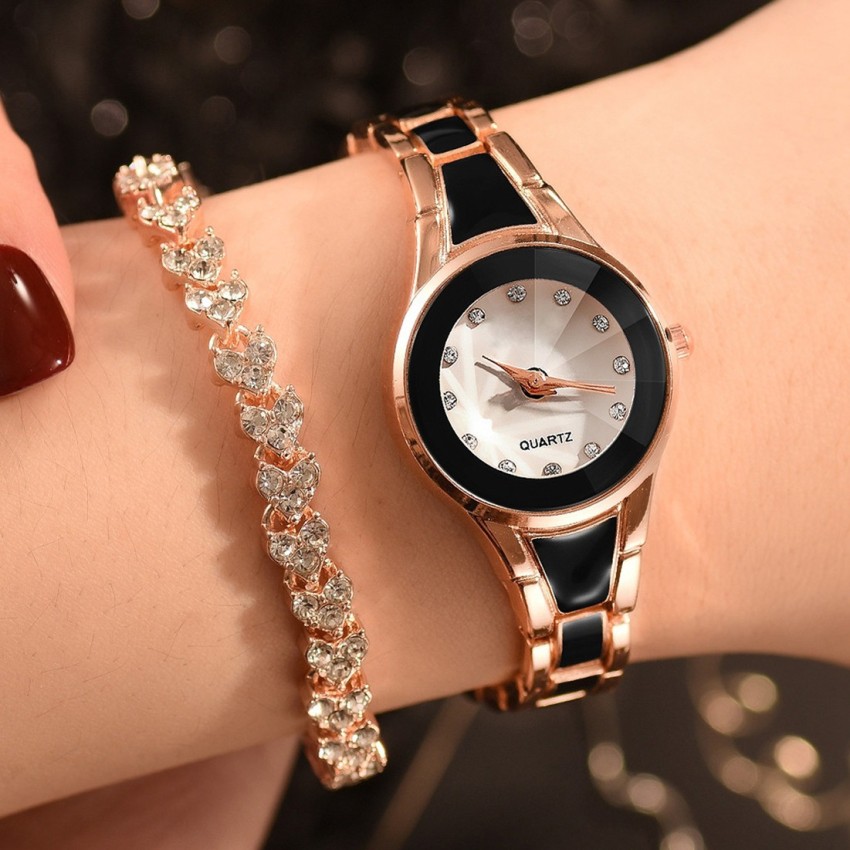 Buy ClastyleElegant Watch and Bracelet Set for Women Rose Gold Rhinestone  Wrist Watch with Bangles Mother of Pearl Ladies Bracelet Watches Online at  desertcartINDIA