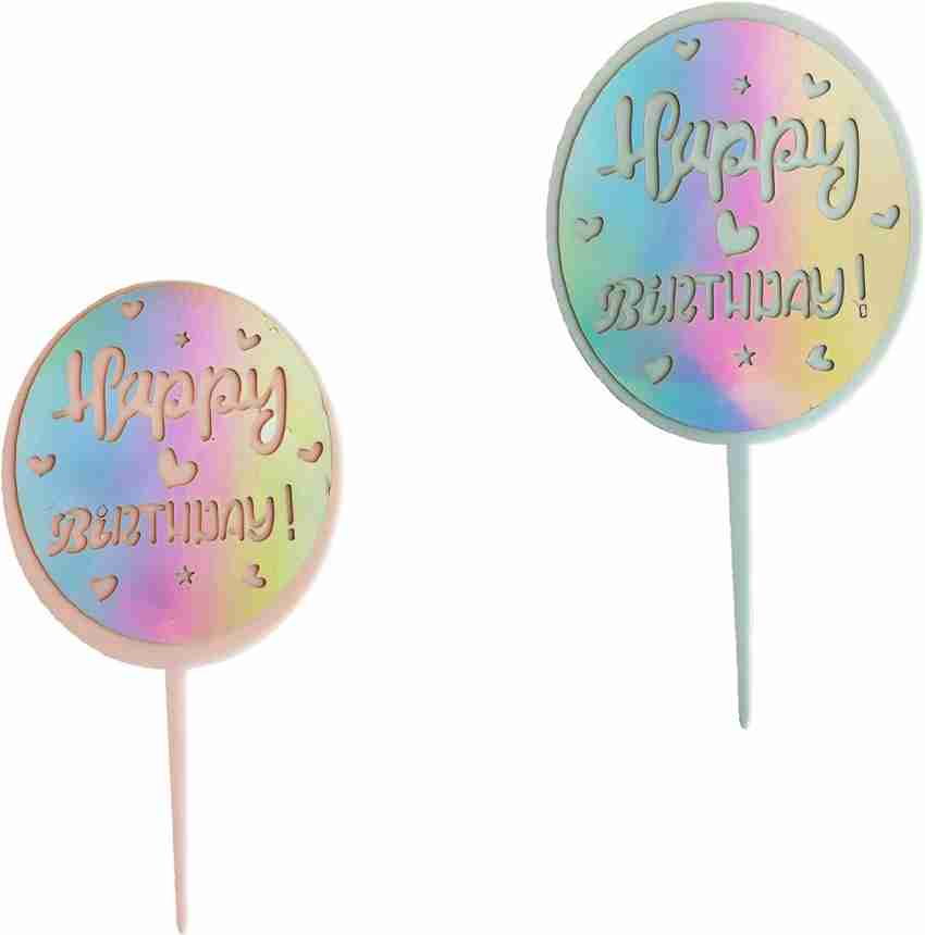 Acquista INS Nuovo Happy Birthday Cake Topper Acrilico Oro