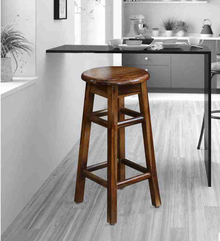 choyal Sheesham Wood High Bar stool Solid Wood high stool for bar Solid Wood Bar Stool