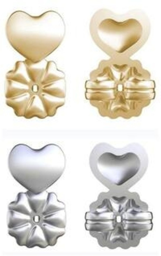 Flipkart Buy Porquepine Earring Back Support lifter Butterfly Earring Lifts Fits all Post Earrings Set Gold Color Silver Color Earrings Jewelry Accessories Alloy Stud Earring Metal Drops Danglers ...