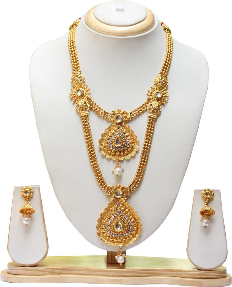 Ethnicking Zinc Alloy Gold Jewellery Set Price in India Buy