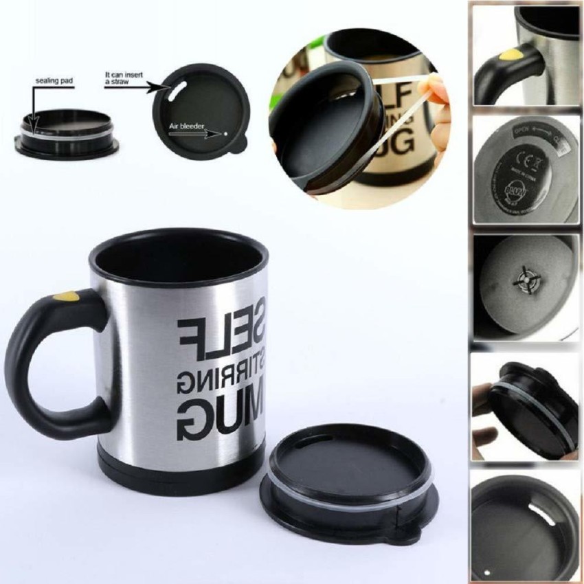 500ml Coffee Milk Automatic Mixing Cup Self Stirring Mug Stainless Steel  Thermal