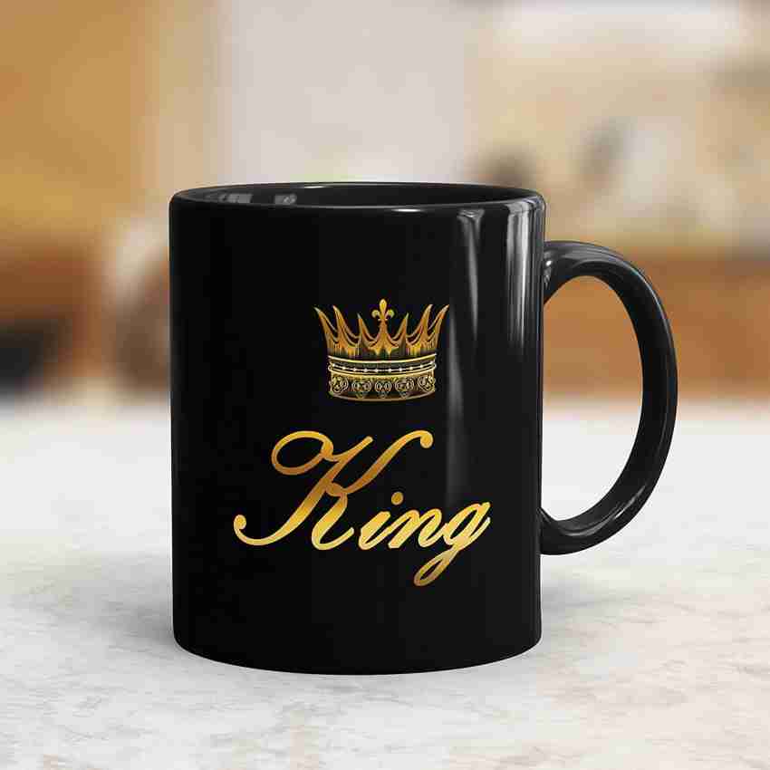 GiftByStyle King Queen Black Printed Couple Cup, Coffee/Tea Cup set Ideal  for Husband & Wife,Couple,Lovers Anniversary , Birthday Gift , Valentine  Gifts Ceramic Coffee Mug Price in India - Buy GiftByStyle King