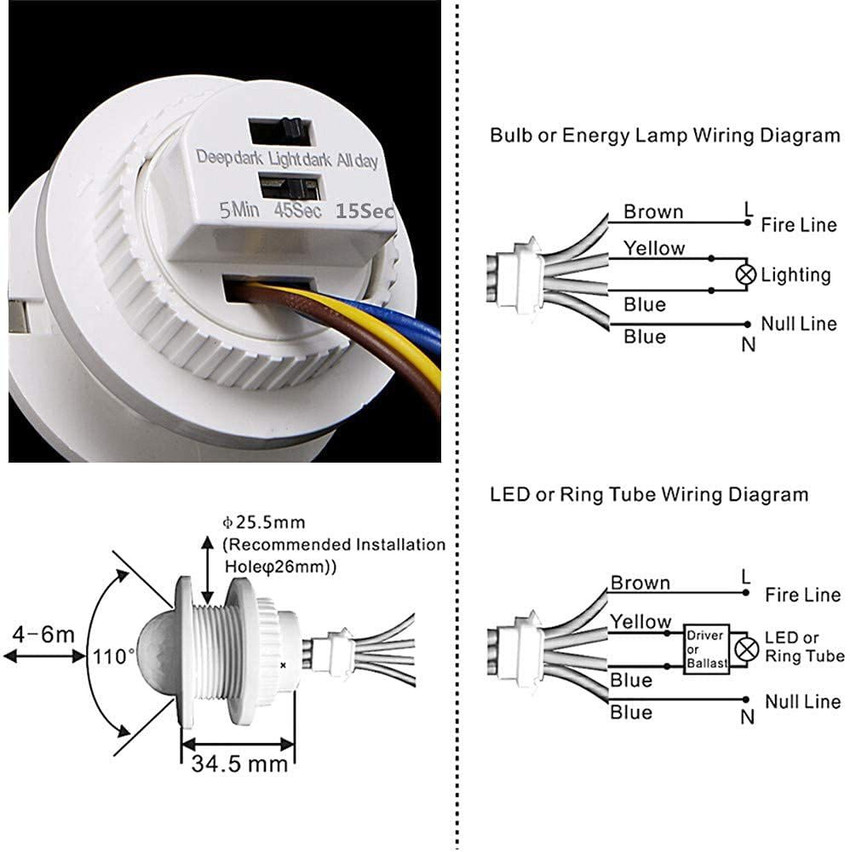 Ceiling Motion Sensor Wiring Diagram | Shelly Lighting