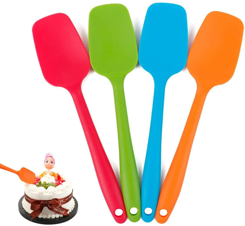 Baskety One Piece Design Silicone Spoon for Mixing Serving set