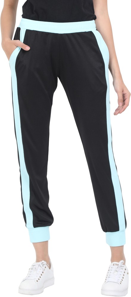 C9 Airwear Track Pants : Buy C9 Airwear Women Black Contrast Panel Solid  Trackpant Online