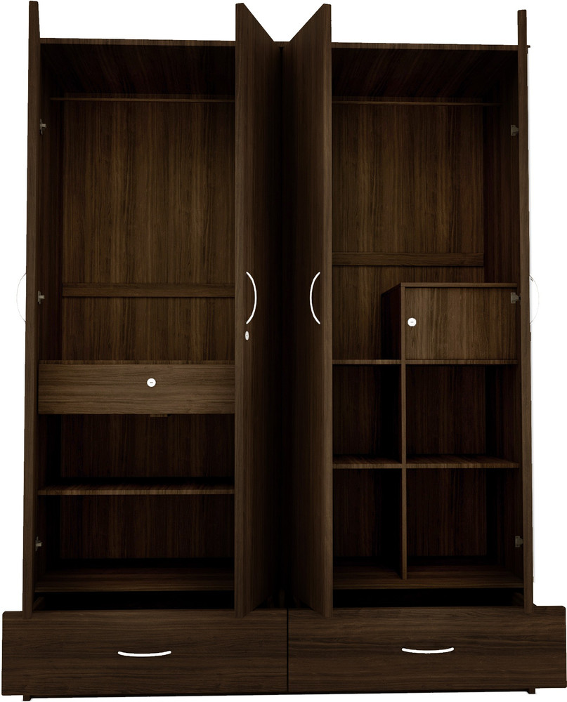 Flipkart Perfect Homes Andes Engineered Wood 4 Door Wardrobe Price