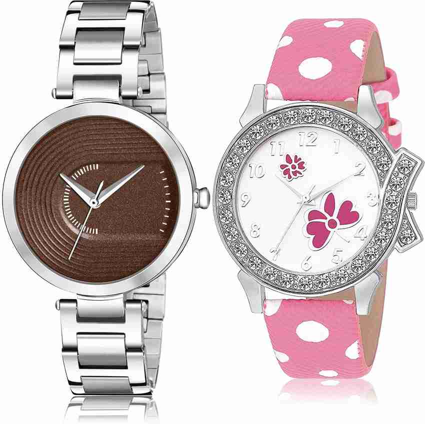 NEUTRON combo watch Analog Watch For Girls Buy NEUTRON combo watch Analog Watch For Girls Brand New Minimal Chain And Flower 2 Watch Combo For Girls And Women