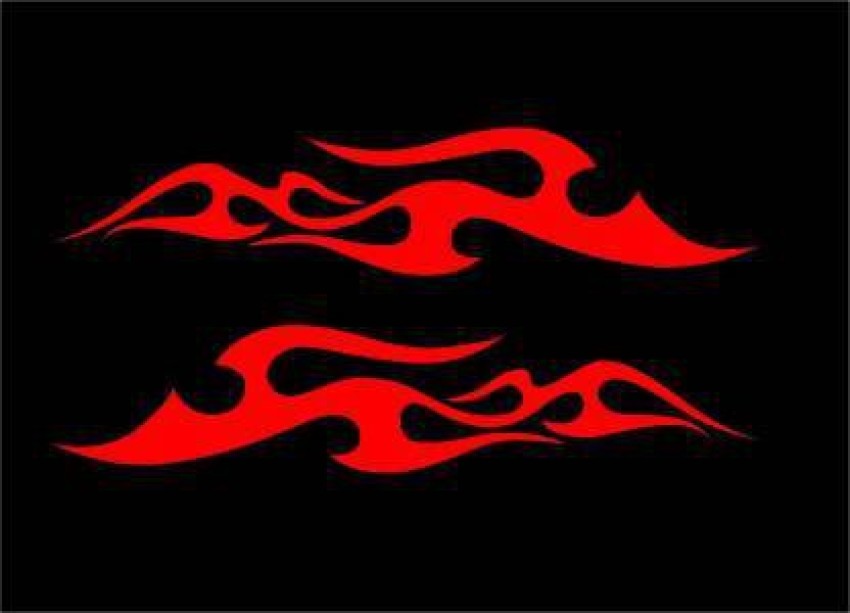 2 Tribal Flame Vinyl Decals Truck, Motorcycle Tank, Car Decals A000