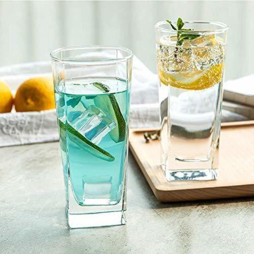 Clear Heavy Glass - Drinking Glasses for Water, Milk, Juice, Beer