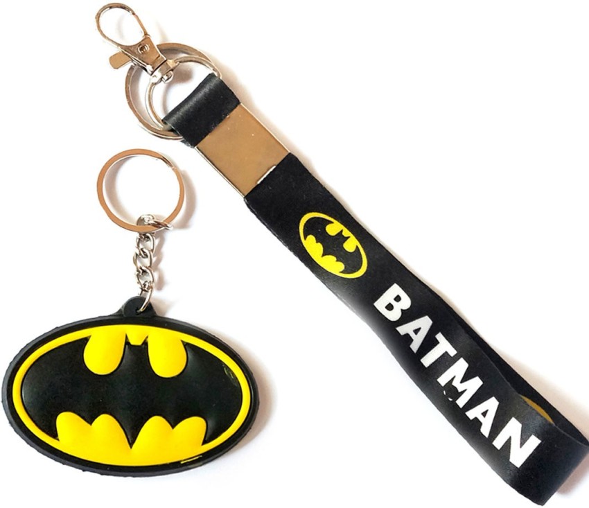 ShopTop Fabric ID Tag of Batman and Batman Rubber Locking Key