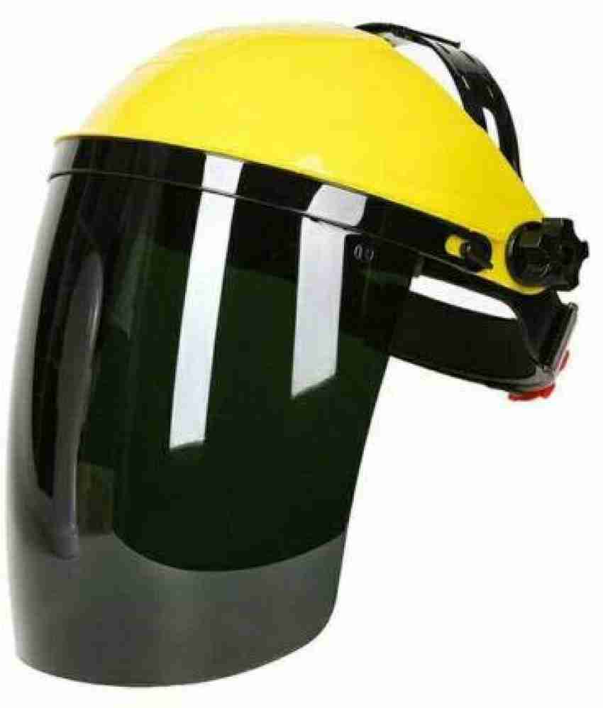 Welding helmet with grinding clearance shield