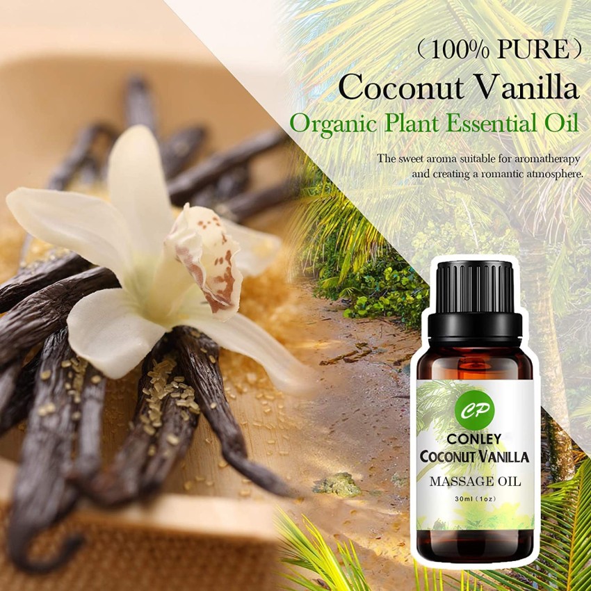 CONLEY Coconut Vanilla Essential Oil, 100% Pure Diffuser Oil Coconut Vanilla  Oil for Diffuser, Massage, Skin Care, Yoga, Sleep - Price in India, Buy  CONLEY Coconut Vanilla Essential Oil, 100% Pure Diffuser