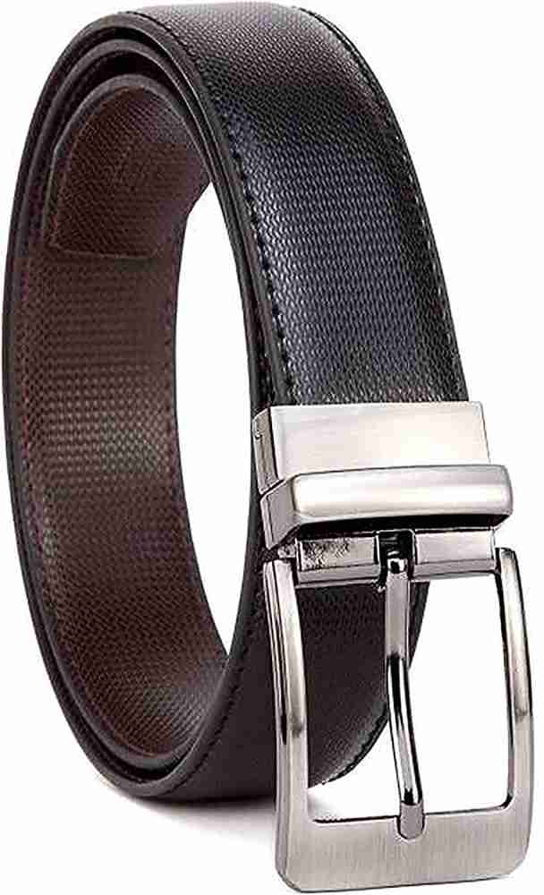 Elite Crafts Men And Women Black, Brown Artificial Leather Belt - 34 l Belt For Men & Boys l Formal Belts l Stylish l Latest Design l Fashion