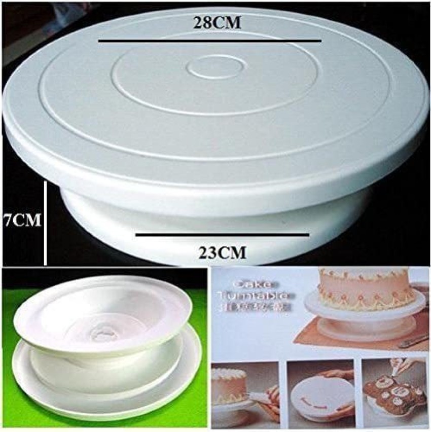 Honch 360 Degree Rotating Revolving Cake Turn Table Plastic Cake Decorating  Turntable Plastic Cake Server Price in India - Buy Honch 360 Degree  Rotating Revolving Cake Turn Table Plastic Cake Decorating Turntable