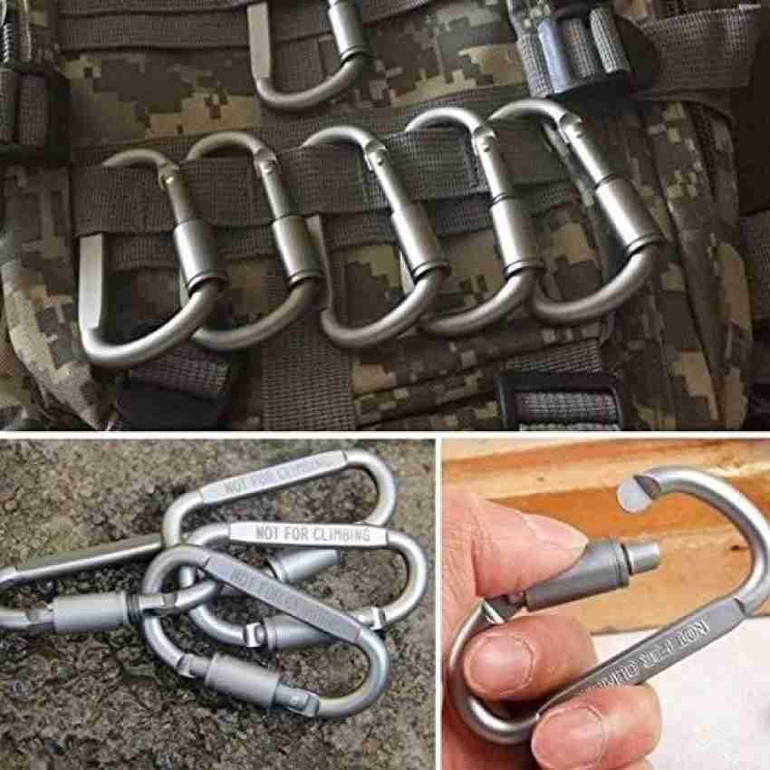 Carabiner Keychain Clip, Aluminum D Ring Heavy Duty Snap Clips