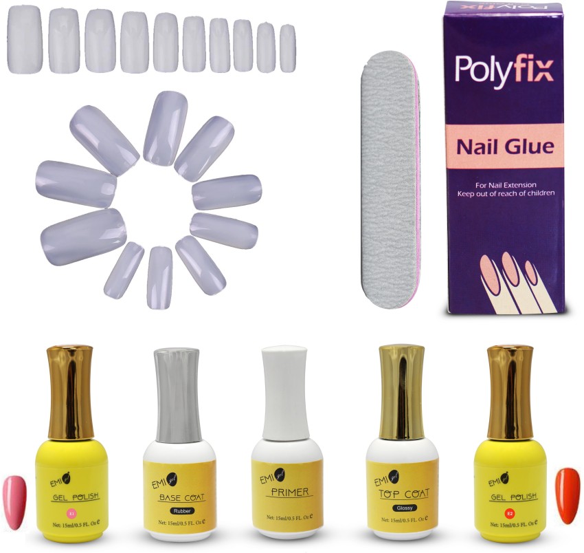 Buy Gellen Poly Nail Gel Extension Kit - Acrylic Nail Kit Builder Gel  Enhancement Set - 20g 6 Colors Clear White Pinks, Professional Salon Easy  DIY for Nail Art Beginner French Nails