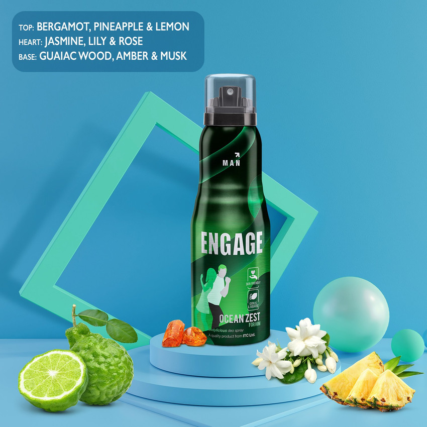 Engage Ocean Zest Citrus and Aquatic Skin Friendly Deodorant