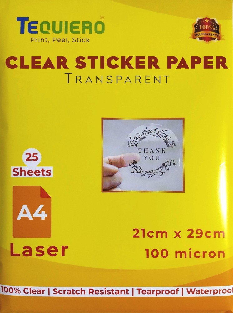 Clear Laser Printable Sticker Paper, Clear Paper Printer