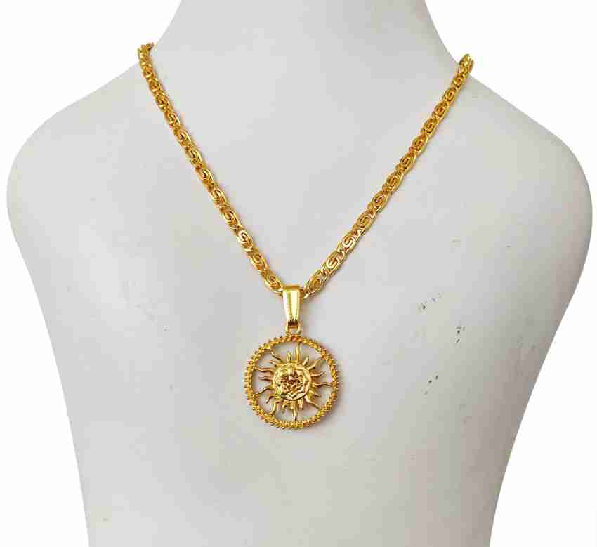 Gold pendant sun deals design