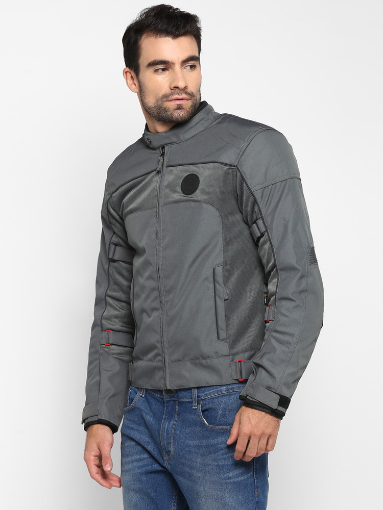 Grey riding jacket clearance