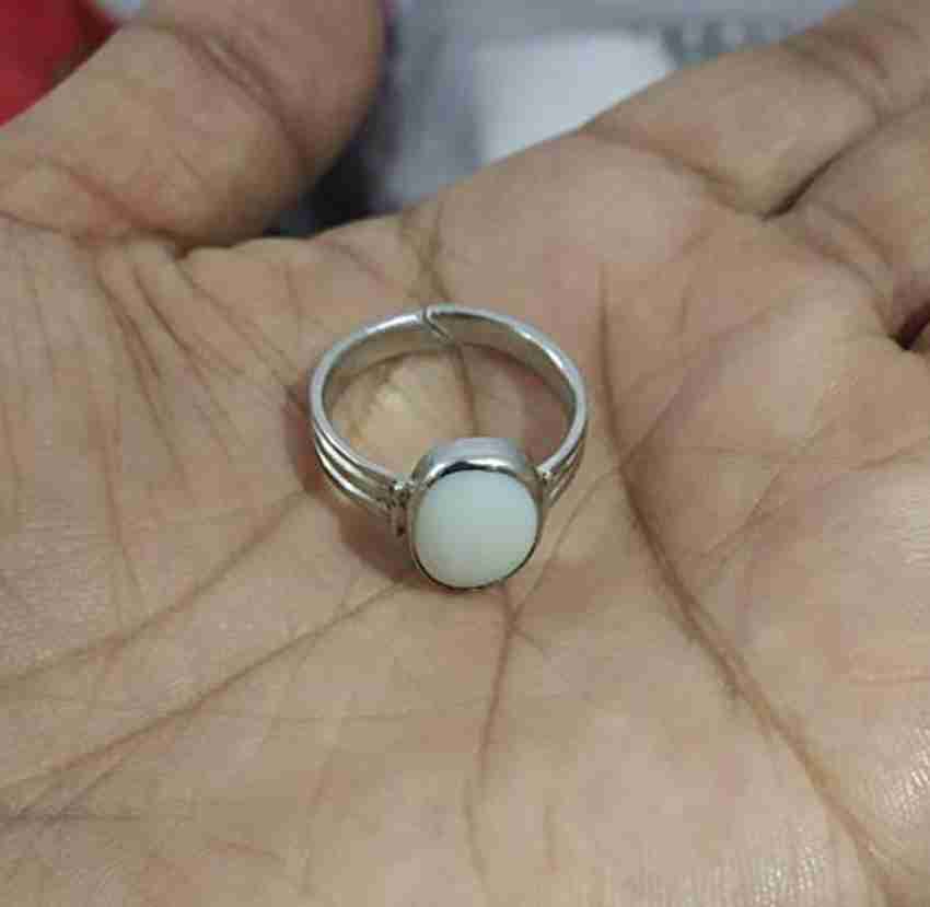 Opal silver cheap ring design