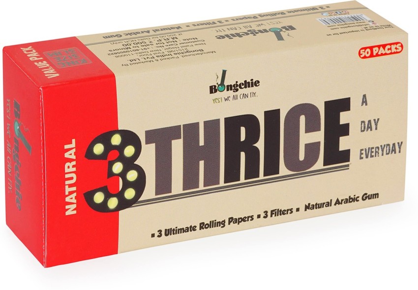 Bongchie Thrice A Day Brown Cigarette Smoking Rolling Paper at Rs 110/box  in Delhi