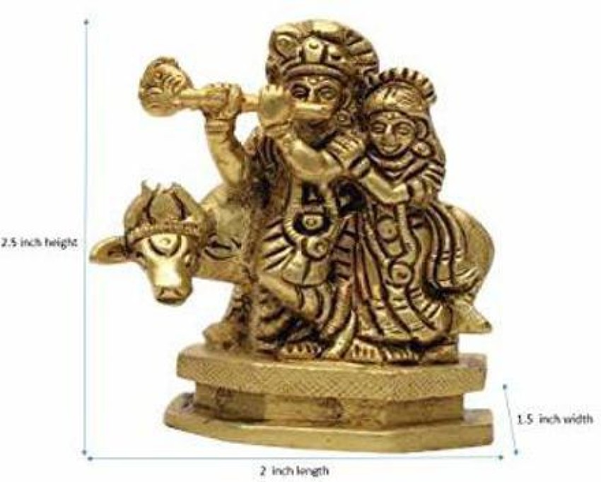 B H A R A T H A A T Brass Radha Krishna Statue (6.5 x 4 x 9 inches)  Decorative Showpiece - 22.86 cm Price in India - Buy B H A R A T H A A T  Brass Radha Krishna Statue (6.5 x 4 x 9 inches) Decorative Showpiece -  22.86 cm online at