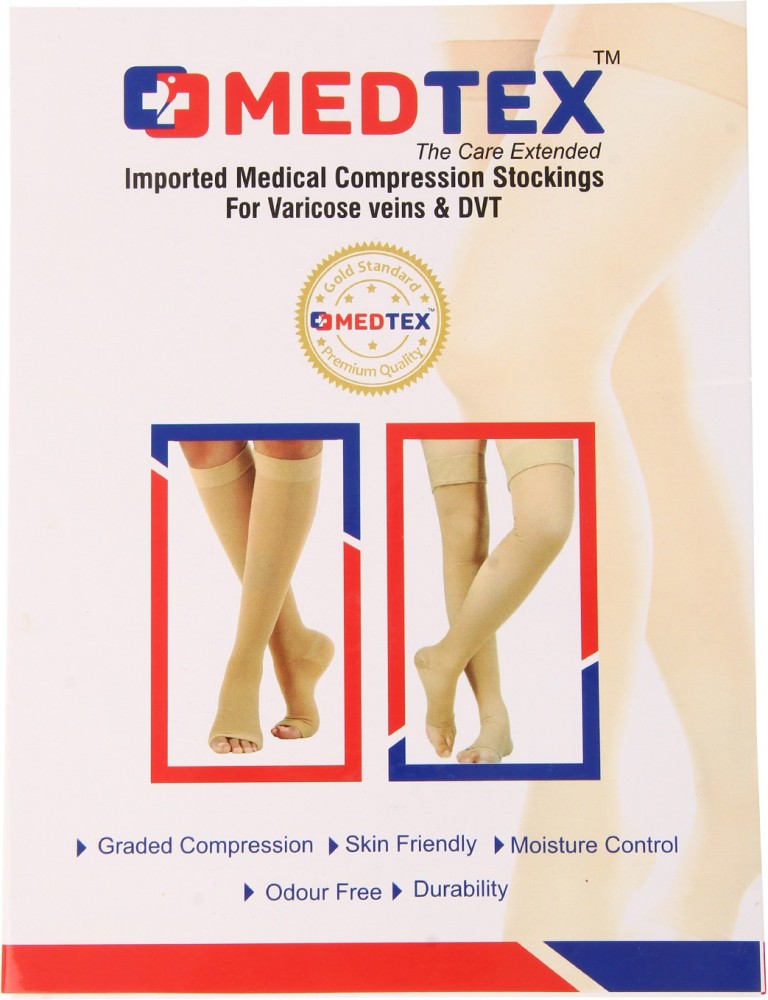 medtex Cotton enriched Compression Stockings Class-2, Above Knee for  Varicose Veins Knee Support - Buy medtex Cotton enriched Compression  Stockings Class-2, Above Knee for Varicose Veins Knee Support Online at  Best Prices