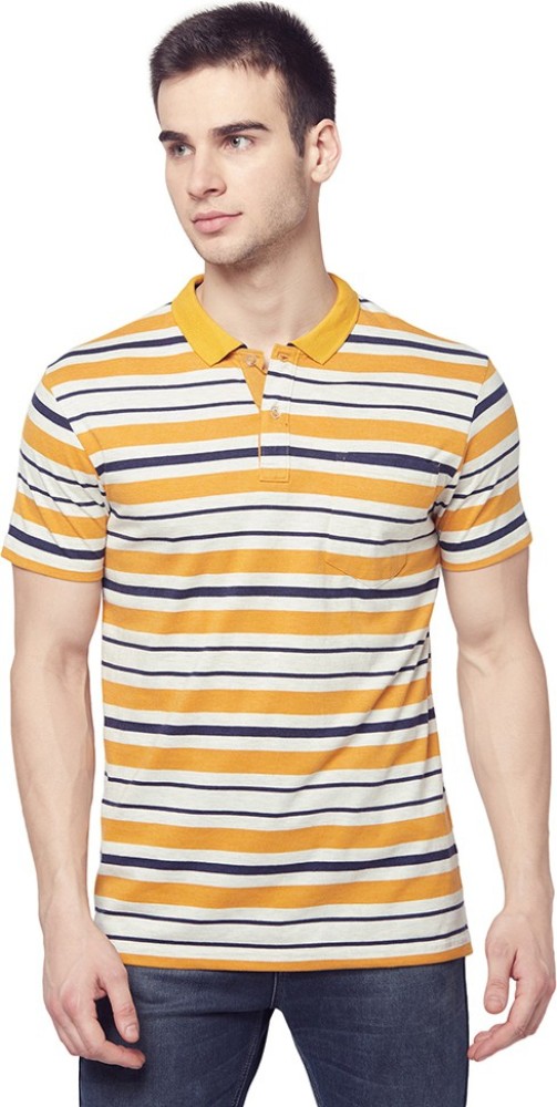 EKFX Blue Striped Polo Tshirts, Half Sleeves