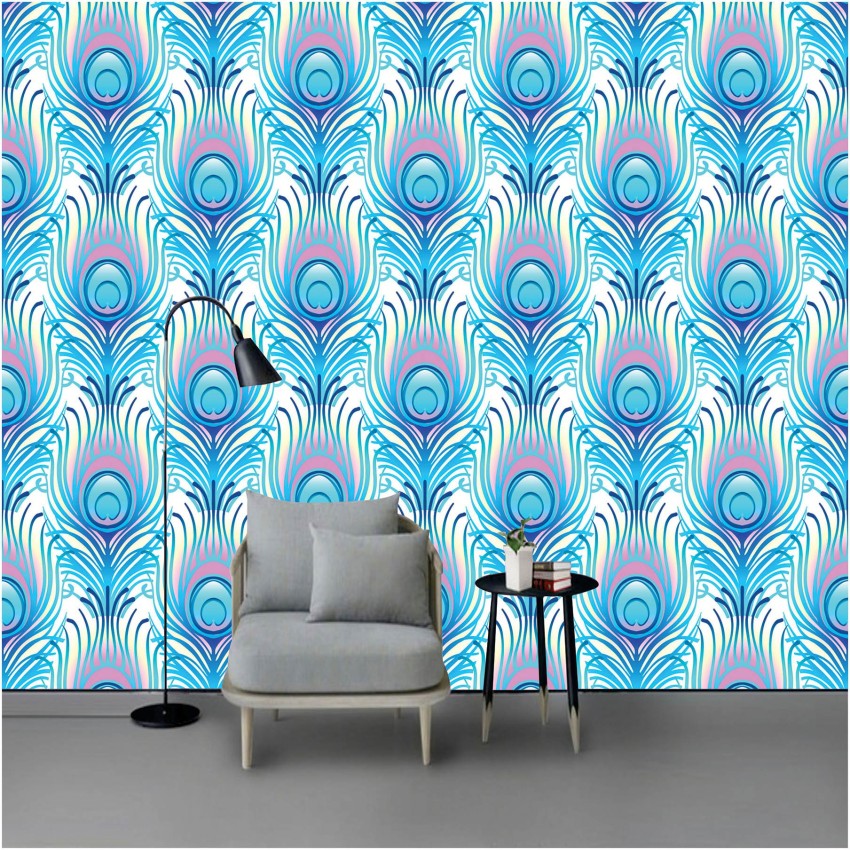 Colorful Feather Self Adhesive Wallpaper Murals  Giffywalls