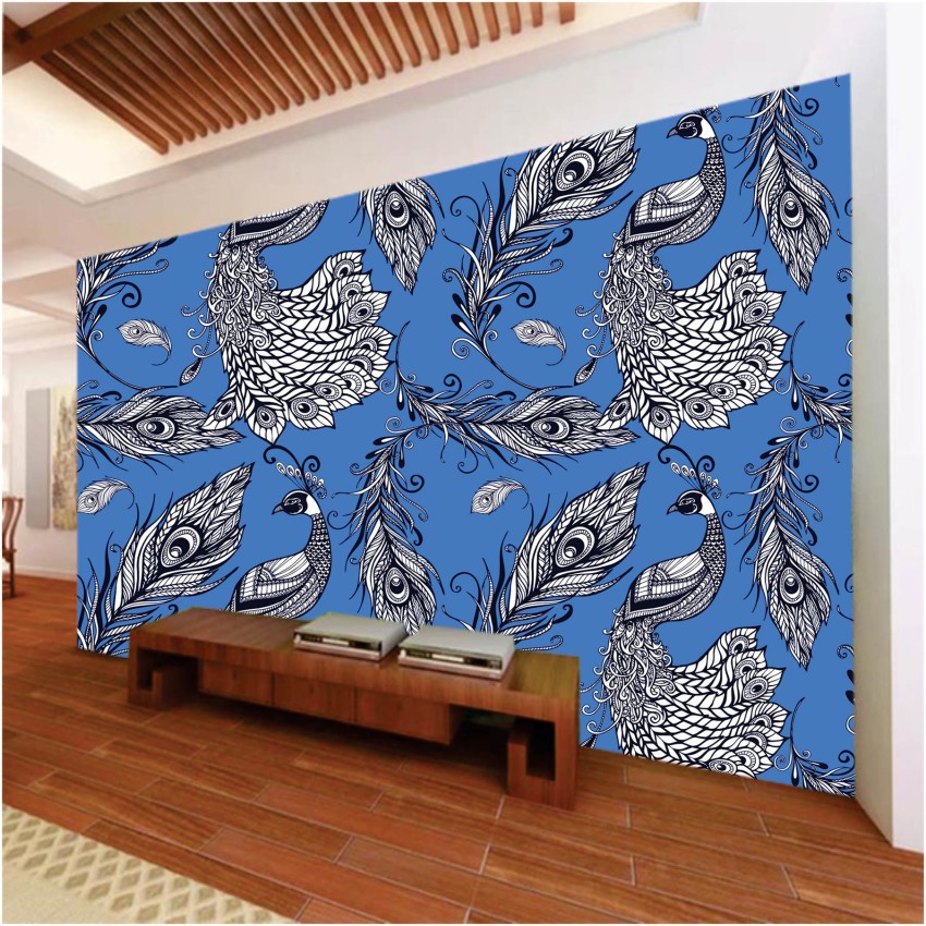 digital print world Decorative Blue Wallpaper Price in India - Buy