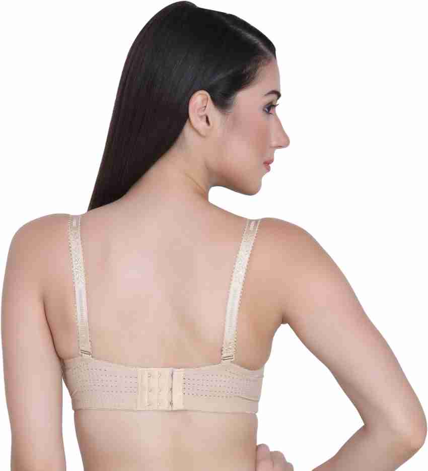Dhyani Fashion bodycare lightly padded non wired bra full coverage cotton  for heavy bust push up