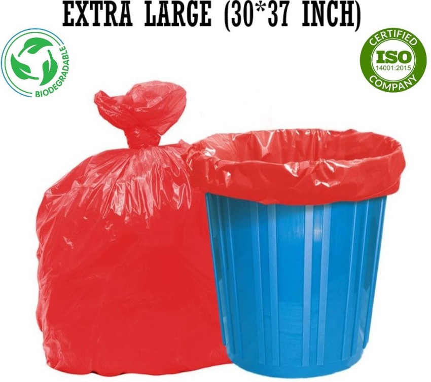 Large red on sale garbage bags