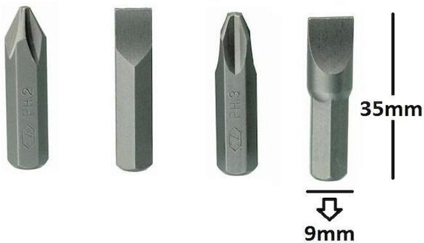 Qualigen 4 Pc impact driver bit set Long 4pc Impact Driver Bit