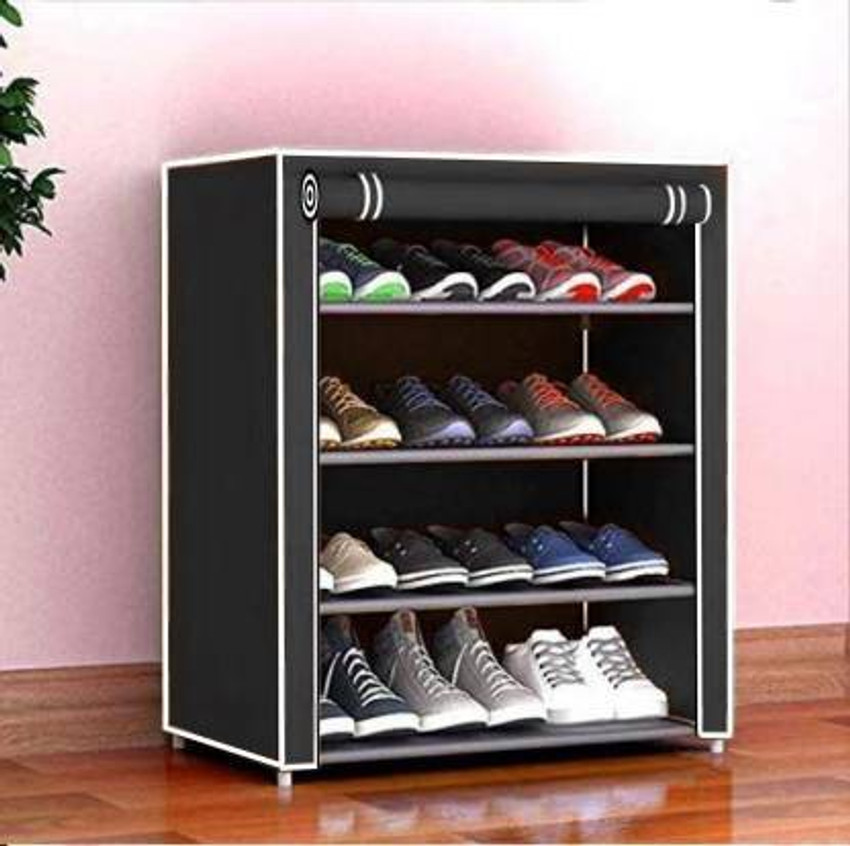 platinum home Shoe rack 4 Layer Shelves Black Plastic Shoe Stand Price in India Buy platinum home Shoe rack 4 Layer Shelves Black Plastic Shoe Stand online at Flipkart