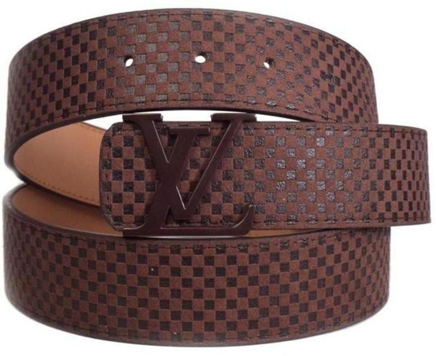 RAFTAAR Men Casual, Evening, Formal, Party Brown Genuine Leather Belt DARK  BROWN - Price in India