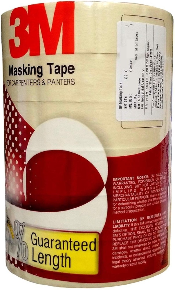 3m 201+ General Use Masking Tape, 3 Inches X 60 Yards, Tan : Target