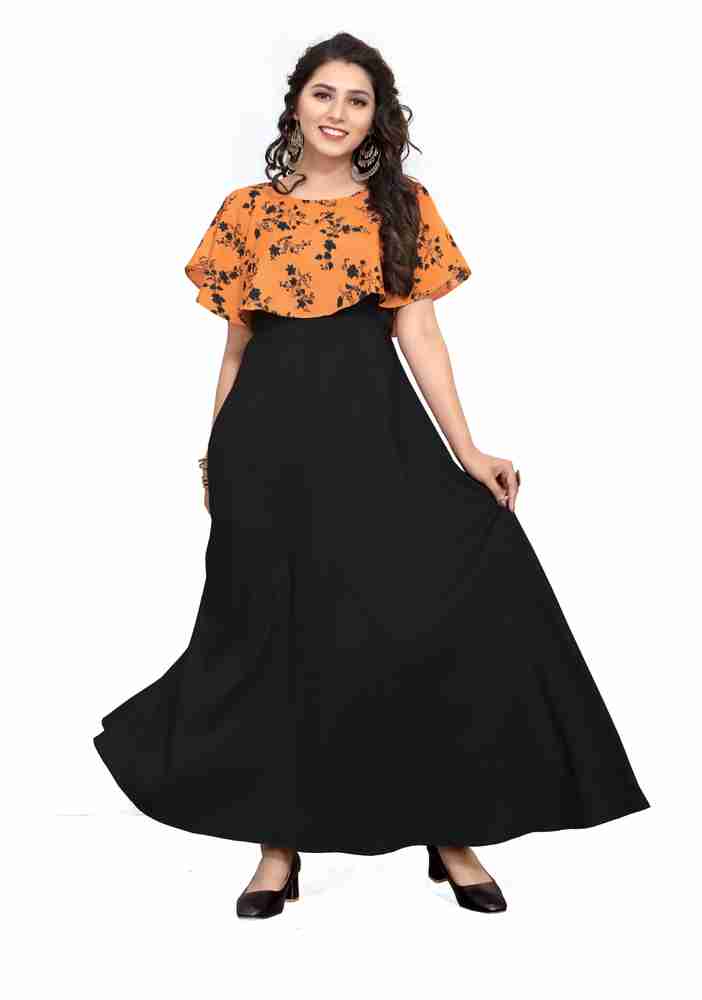 Flipkart black cheap gown