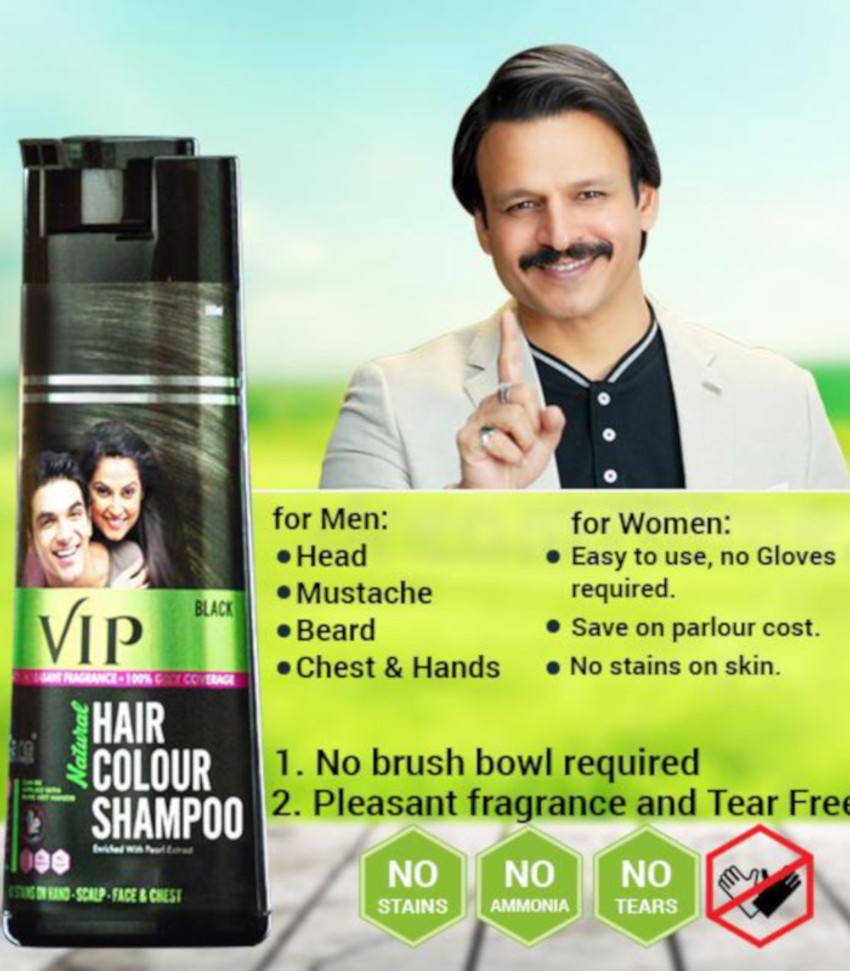 VIP 5 in 1 Hair Color Shampoo Pack of 1 BLACK Price in India Buy VIP 5 in 1 Hair Color Shampoo Pack of 1 BLACK Online In India Reviews Ratings Features Flipkart