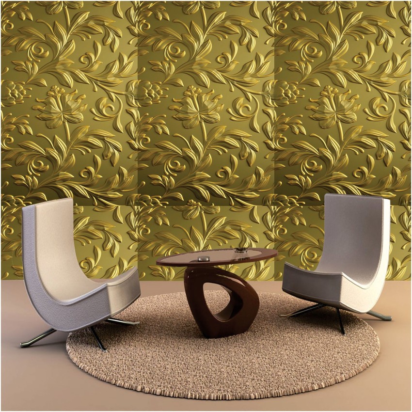 Arthouse Champagne Gold Rose Gold Metallic Wallpaper Vinyl Floral Geometric  Leaf  eBay