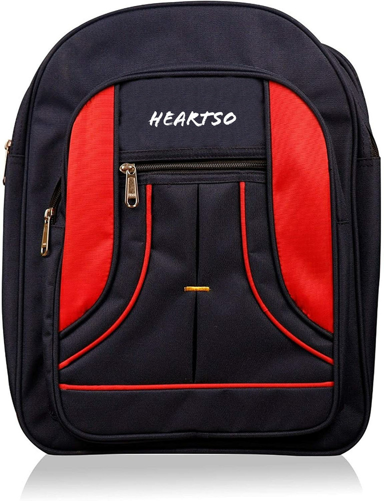 Red and black school bag discount