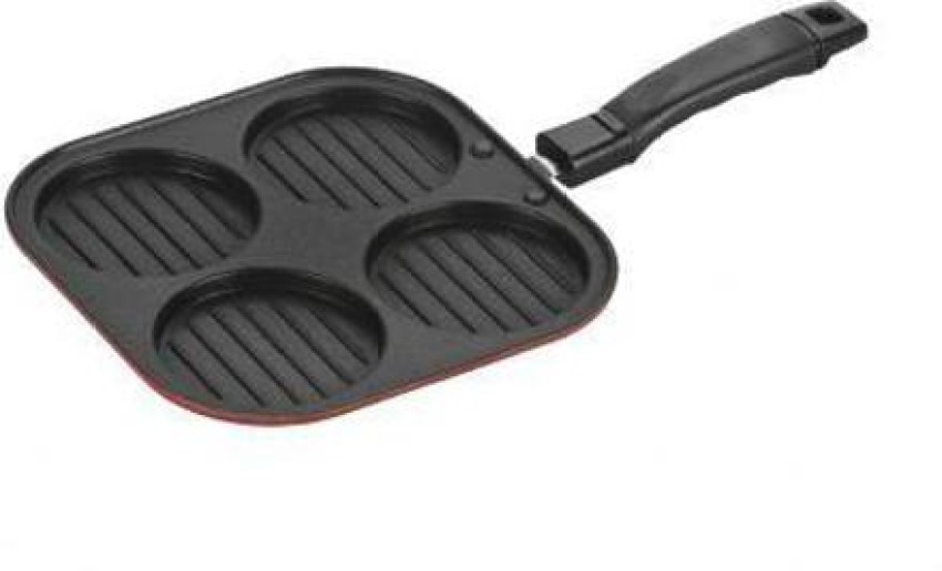 Grill Mini Uttapam Tawa/Multi Snack Maker 4 in 1 - Mini Pancake Maker, Mini  Crepe PAN, Pancake Moulds (19.5CM, Aluminium, Non-Stick)