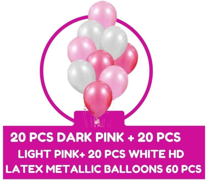 Hot Pink And Baby Pink Balloons 12 Inch 60 Pcs Premium Latex Confetti  Balloons 64 Ft Ribbon - Hot Pink Party Decorations Supplies