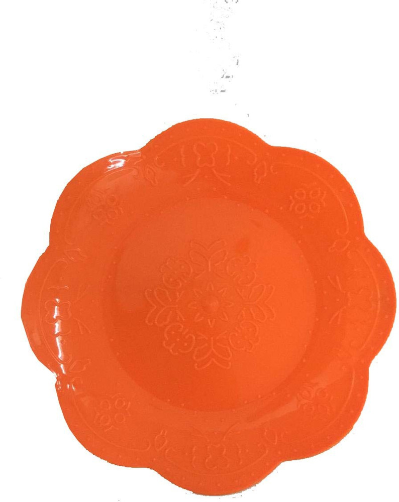 Tanish Floral Designer Plates Set of 6 Plastic Dinner Plates for