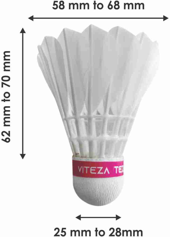 Badminton online shuttlecock measurements