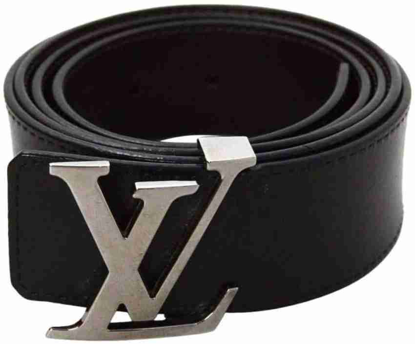 LV Men Black Artificial Leather Belt BLACK - Price in India