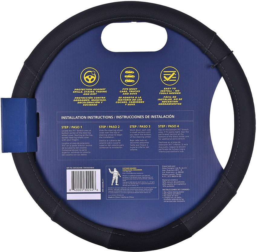 Faux leather steering wheel cover best sale